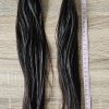 Deux couettes cheveux noirs/bruns naturels asiatiques 40 cm