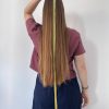 Cheveux vierges châtain clair – 45 à 50 cm